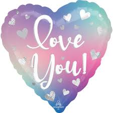 love you ballon on a stick 