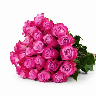 A minimalist Deep Purple Roses arrangement, featuring elegant purple roses arranged simply to showcase their bold beauty and timeless charm